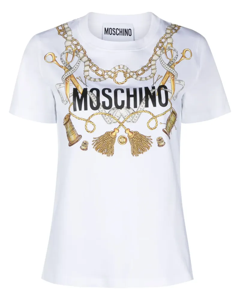 Moschino T-Shirt aus Bio-Baumwolle - Weiß Weiß