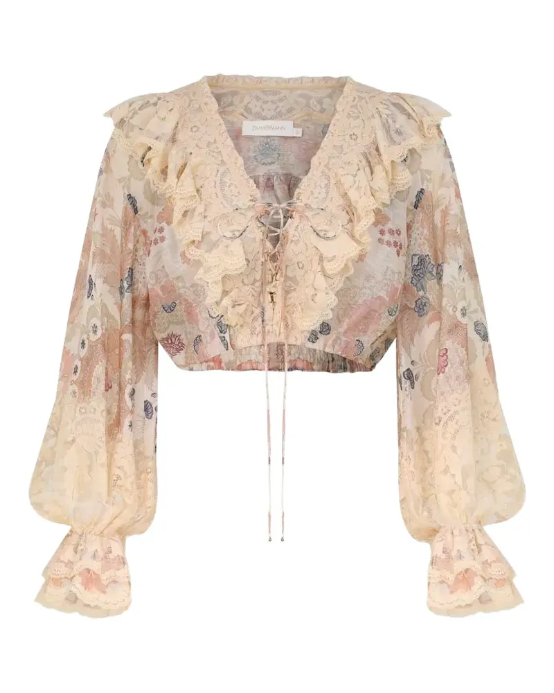 Zimmermann Rebellion Bluse - Nude Nude
