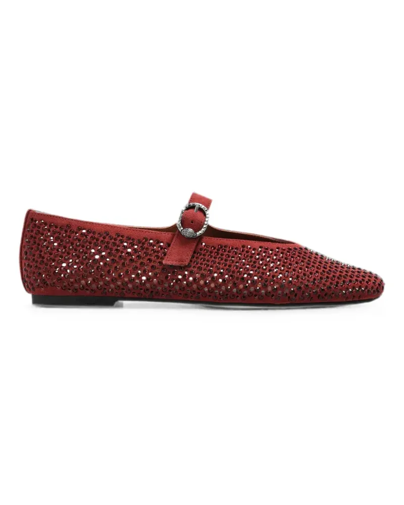Kurt Geiger Mayfair Ballerinas mit Kristallen - Rot Rot