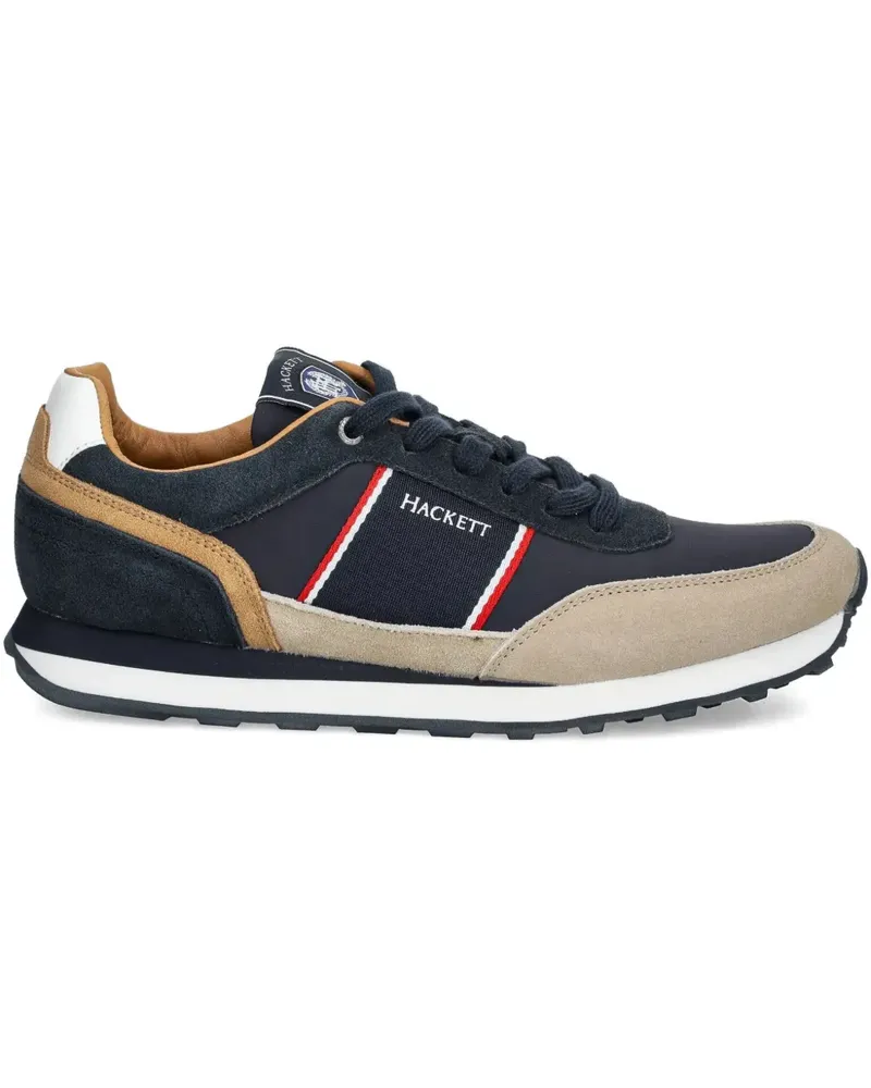 Hackett Gestreifte Sneakers mit Wildledereinsätzen - Blau Blau