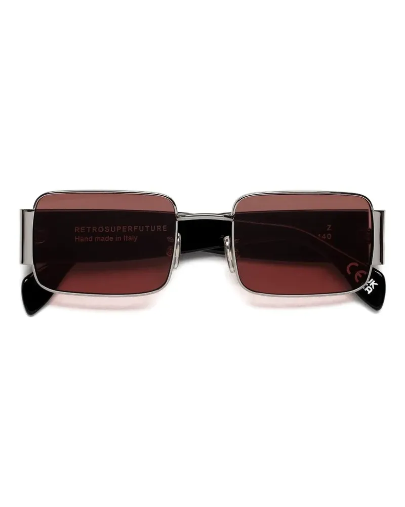 RETROSUPERFUTURE Z Sonnenbrille mit eckigem Gestell - Silber Silber