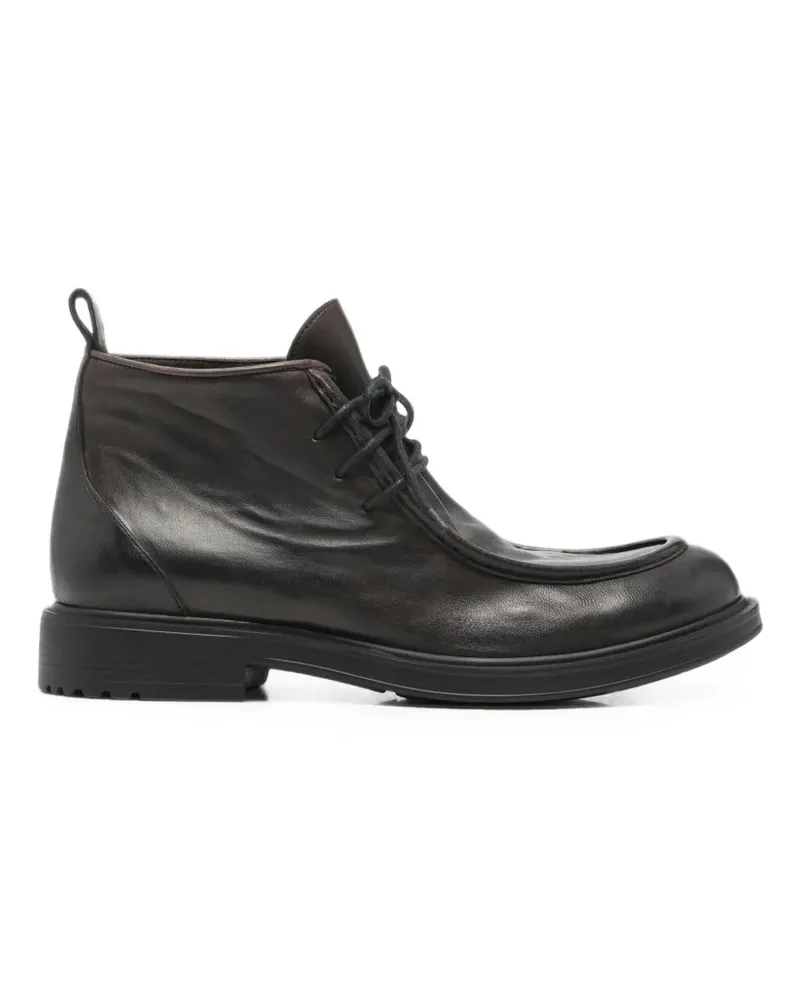 LEQARANT x JP/David lace-up leather ankle boots - Braun Braun