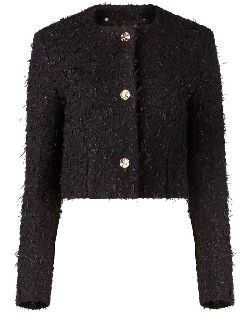 Nina Ricci Cropped-Jacke aus Tweed - Schwarz Schwarz