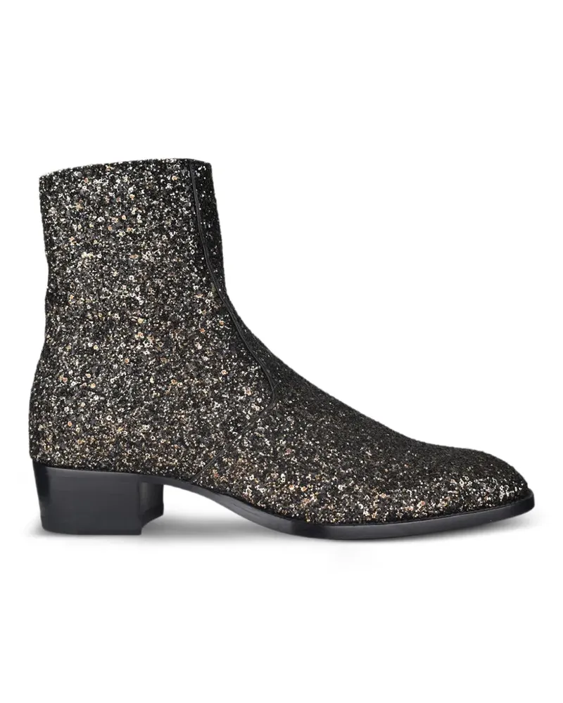 Saint Laurent Wyatt Stiefel - Schwarz Schwarz