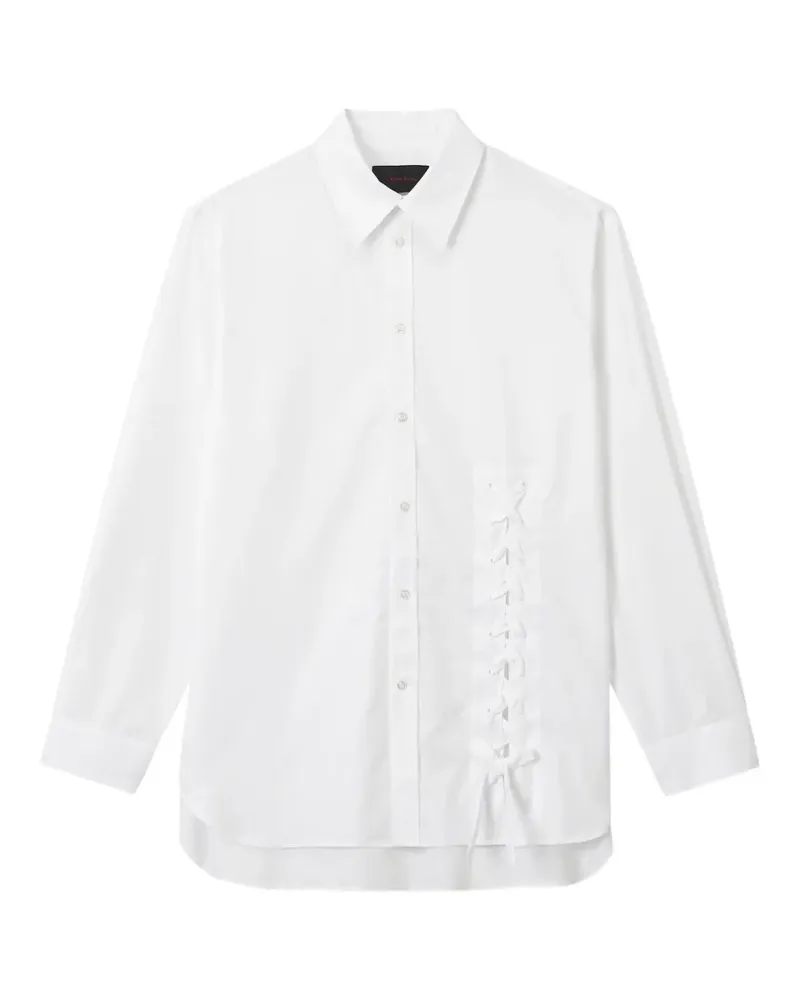 Simone Rocha Easy lace-up logo-embroidered shirt - Weiß Weiß