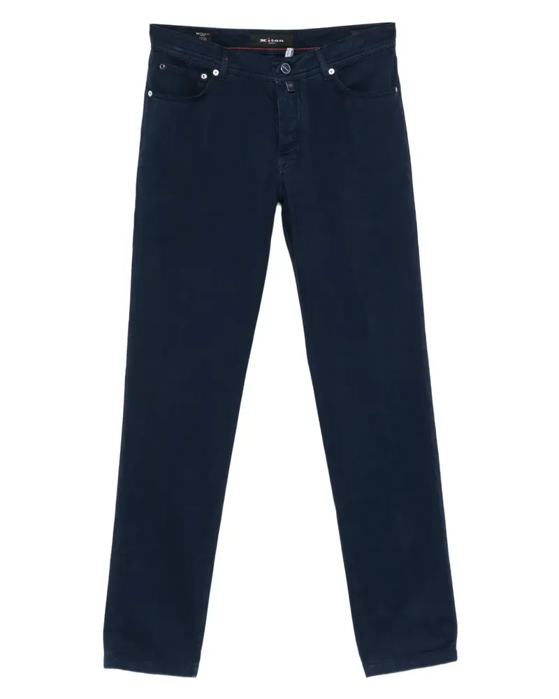 Kiton Tapered-Hose mit Knopfverschluss - BLUE Blue