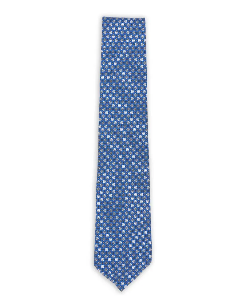 BARBA floral-pattern tie - Blau Blau