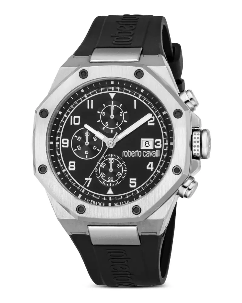 Roberto Cavalli 44mm achteckige Chronograph-Armbanduhr - Schwarz Schwarz