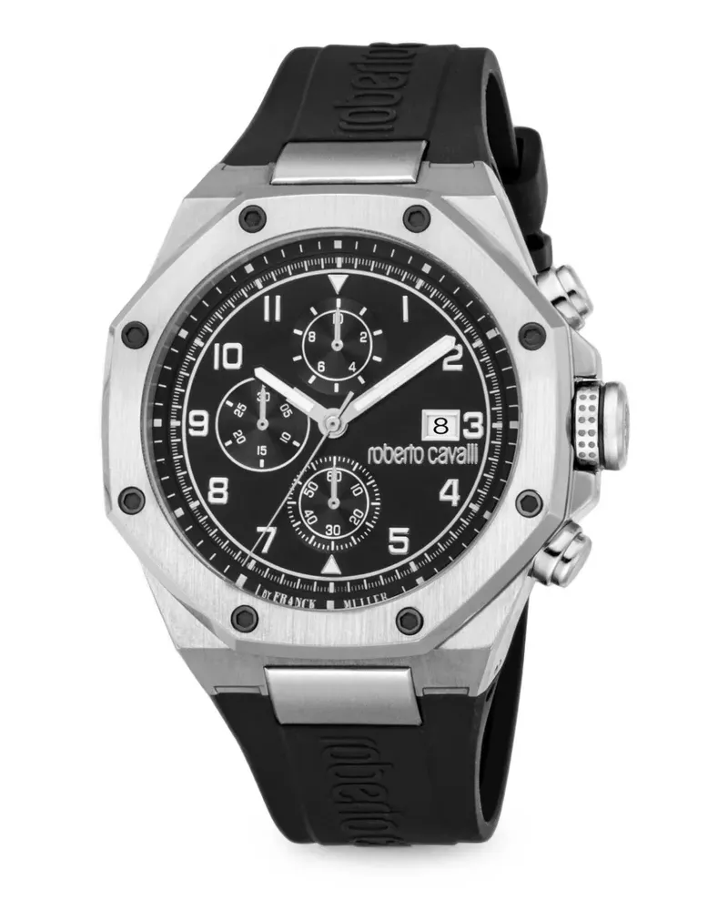 Roberto Cavalli chronograph octagonal 44mm watch - Schwarz Schwarz