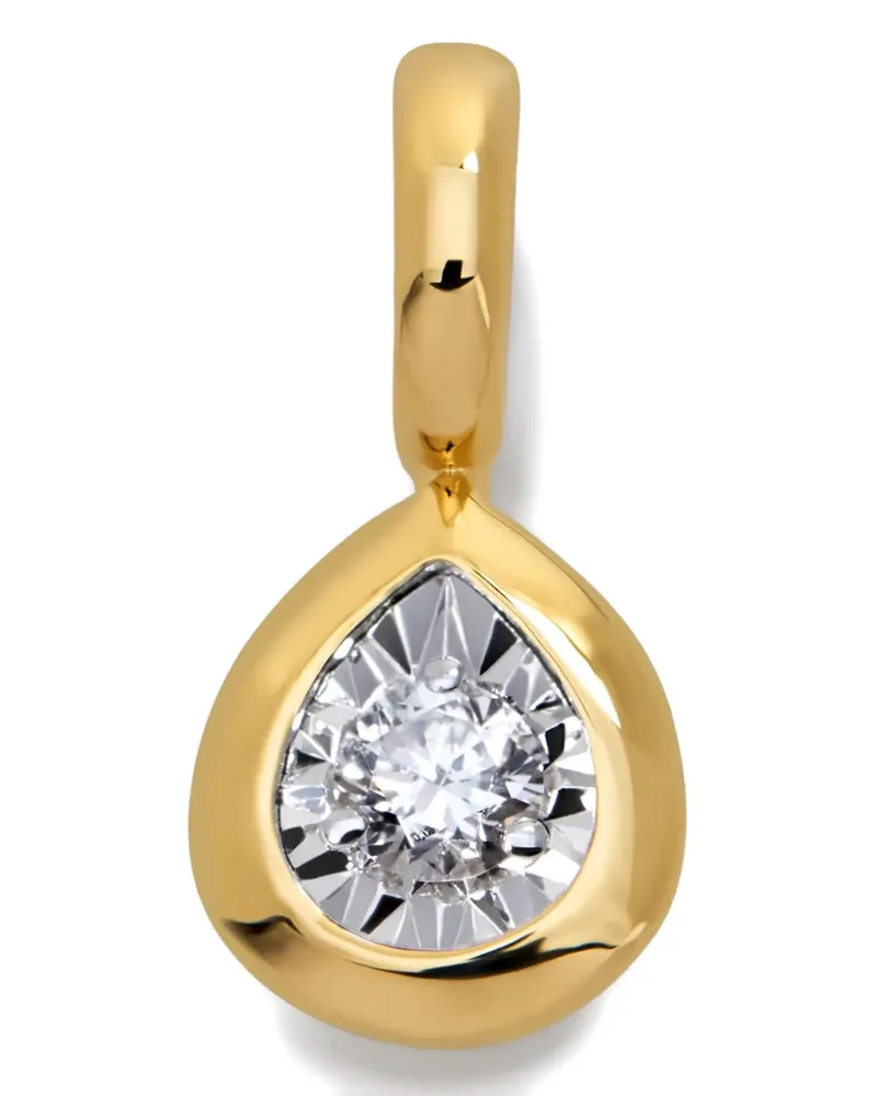 Monica Vinader Diamant-Anhänger mit Tropfenschliff - Gold Gold