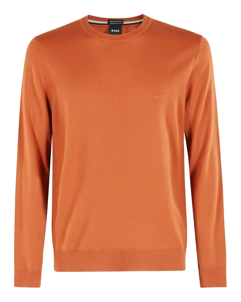 HUGO BOSS crew-neck logo sweater - Orange Orange