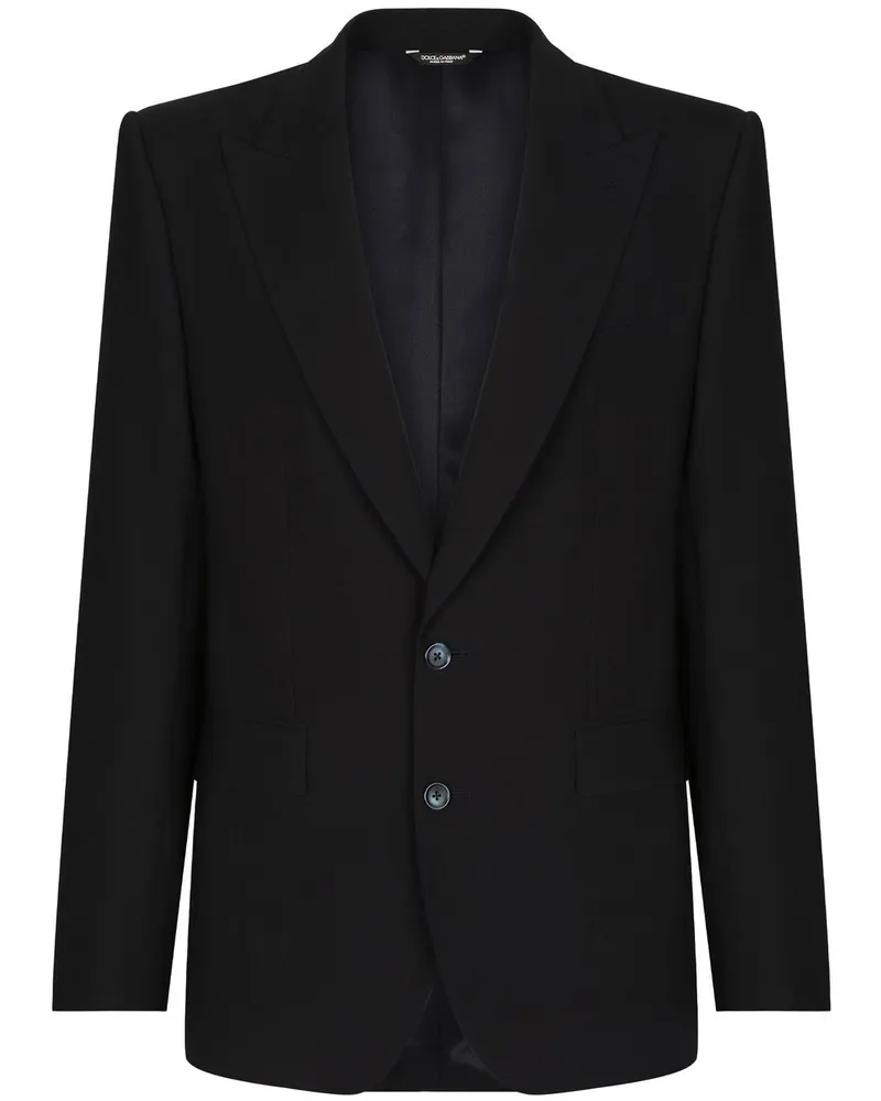 Dolce & Gabbana Einreihiger Sicilia-Fit-Anzug - Schwarz Schwarz