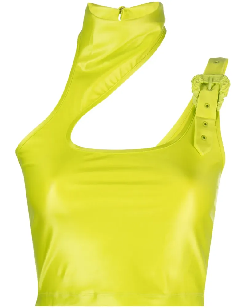 Versace Jeans Cropped-Oberteil mit Cut-Out - Gelb Gelb