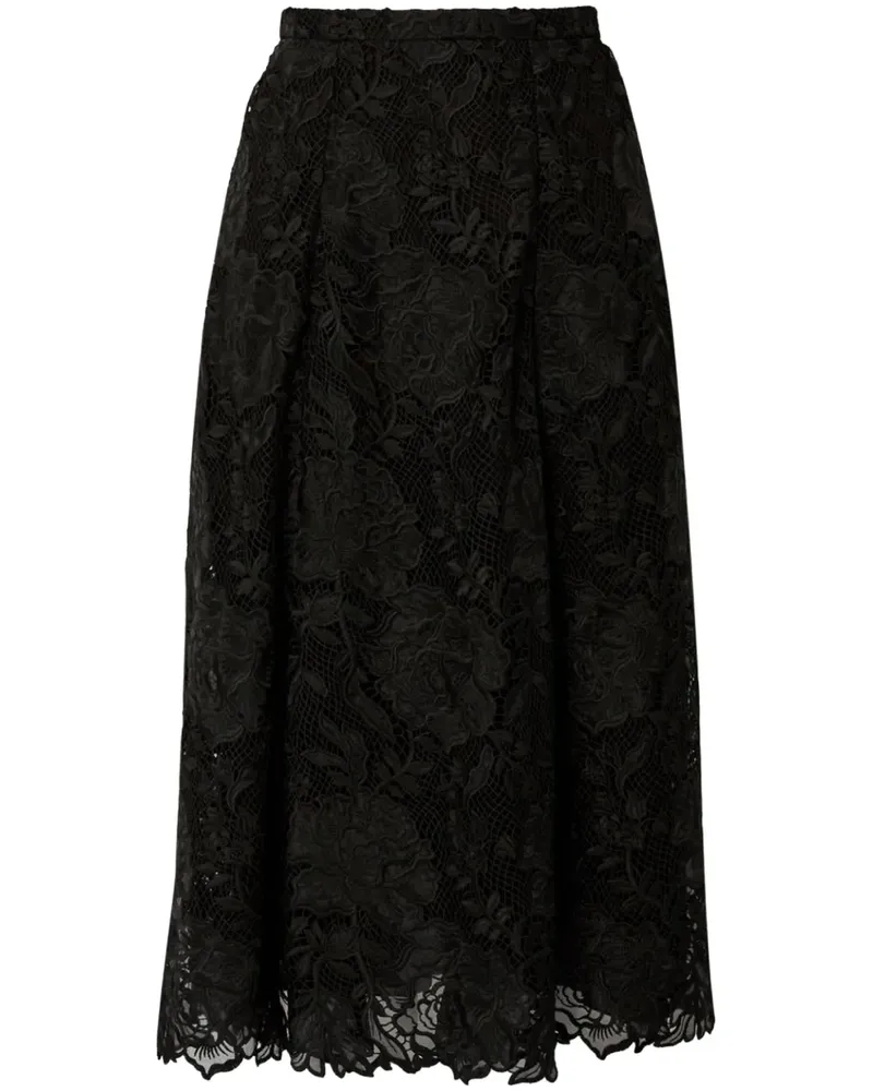 Erdem Midirock aus Spitze - Schwarz Schwarz