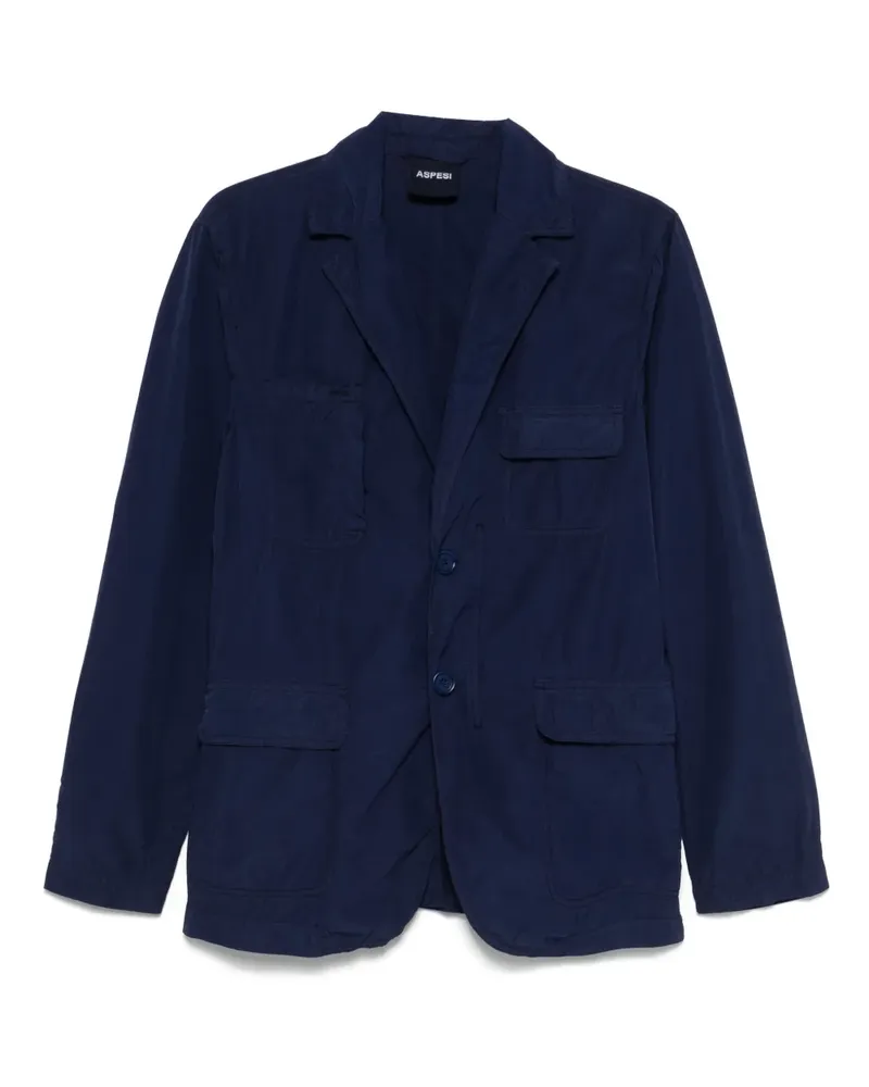 ASPESI Hemdjacke mit Taschen - Blau Blau