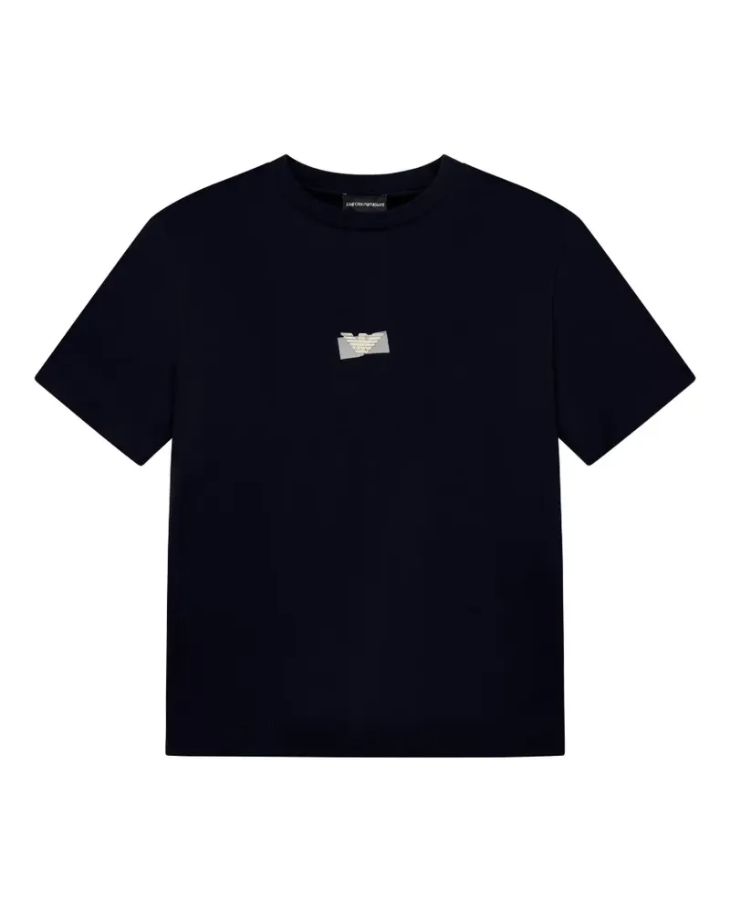 Emporio Armani Kurzärmeliges T-Shirt mit Logo-Print - Blau Blau