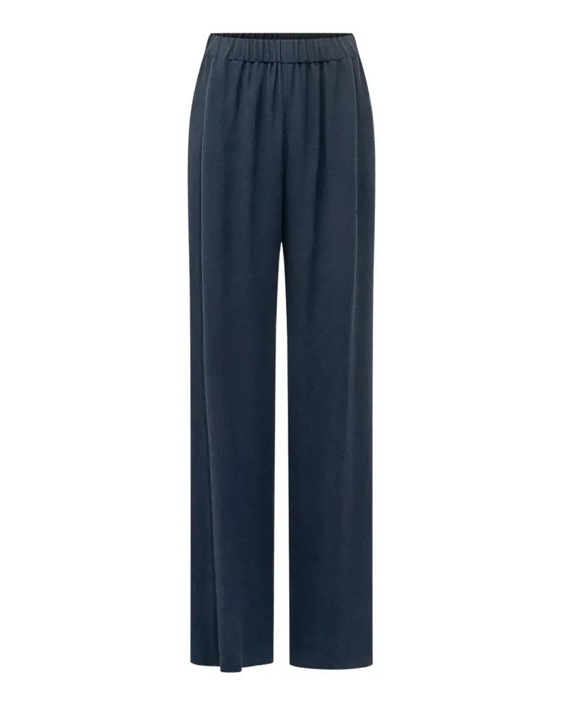 Emporio Armani Crepe Gabardine Hose Signature Capsule - Blau Blau