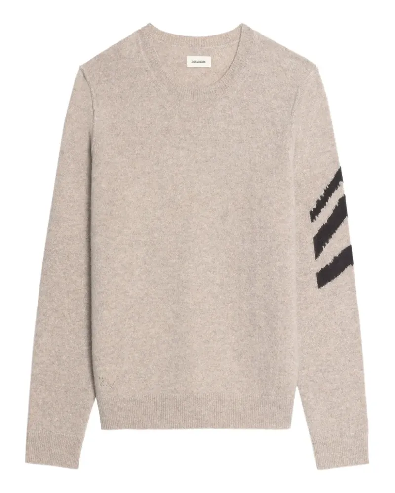 Zadig & Voltaire Kaschmirpullover mit Zickzackmuster - Nude Nude
