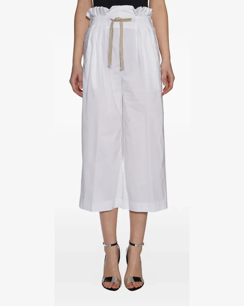 Dondup Gerüschte Hose mit Kordelzug - Weiß Weiß