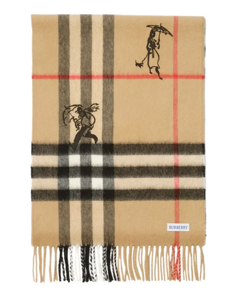 Burberry Karierter Mates Kaschmirschal - Nude Nude