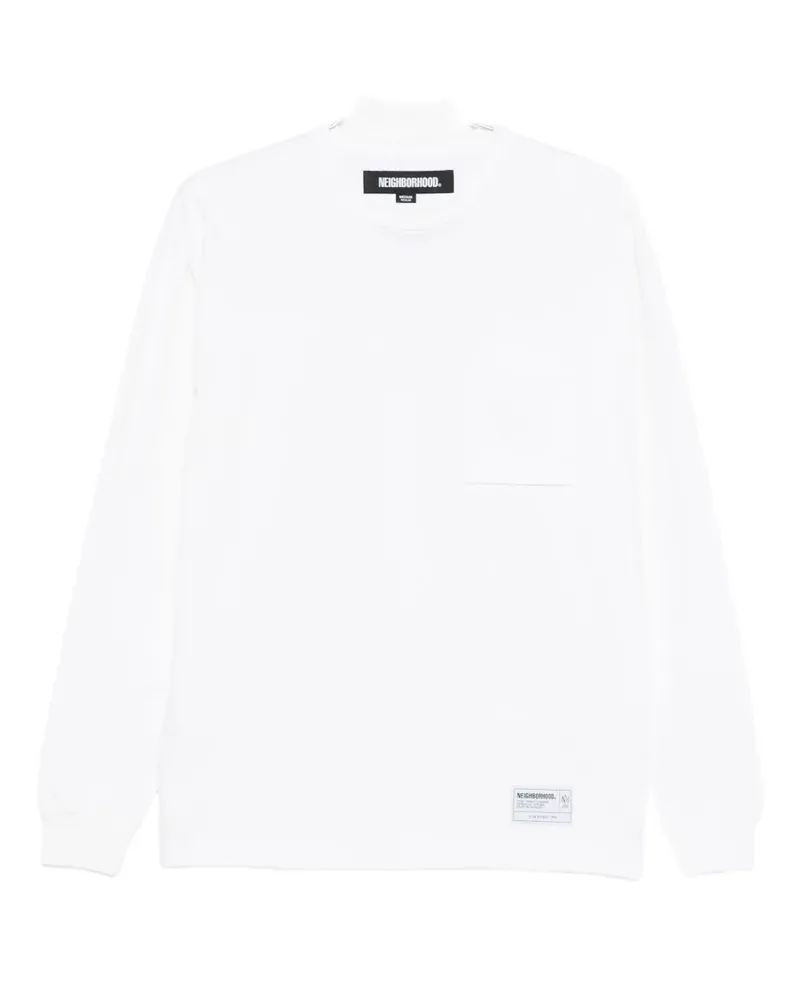 Neighborhood T-Shirt mit aufgesetzter Tasche - Weiß Weiß