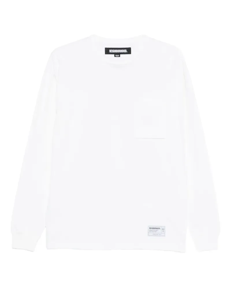 Neighborhood T-Shirt mit aufgesetzter Tasche - Weiß Weiß