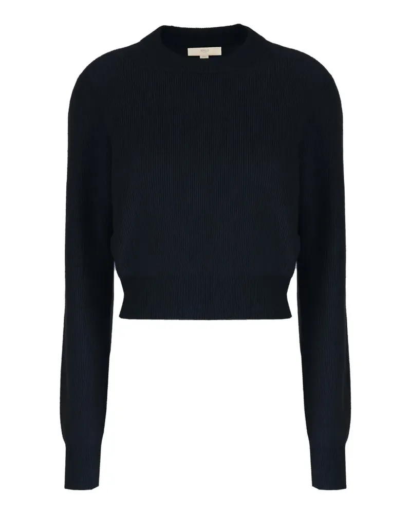 Malo ribbed cropped sweater - Schwarz Schwarz