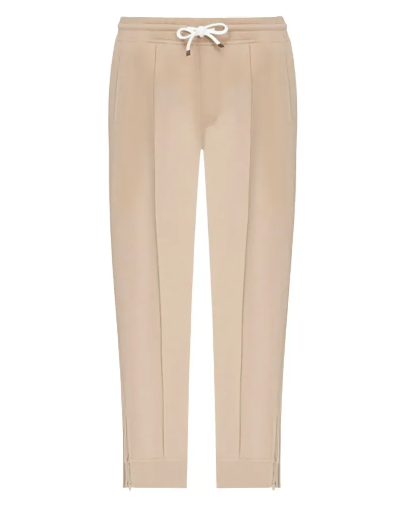 Brunello Cucinelli Jogginghose mit Reißverschlusssaum - Nude Nude