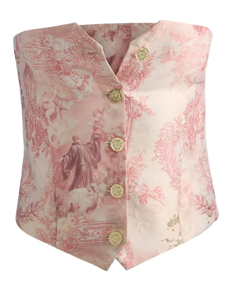 Alice + Olivia Kelcey strapless waistcoat - Rosa Rosa