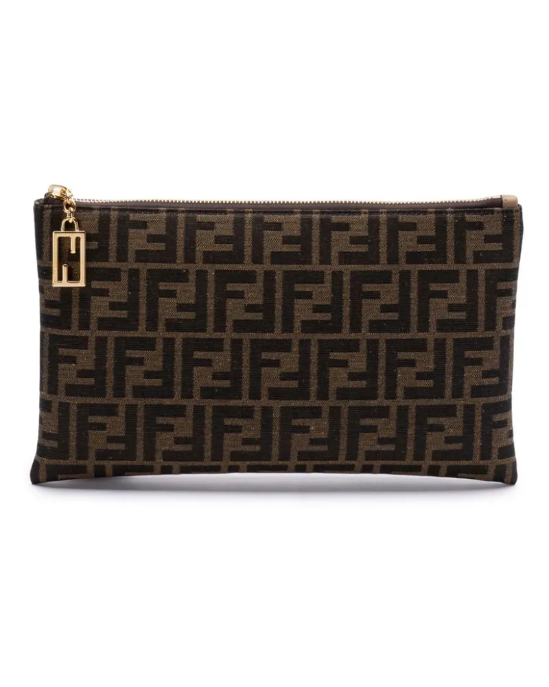 Fendi Portemonnaie mit Monogramm - Braun Braun