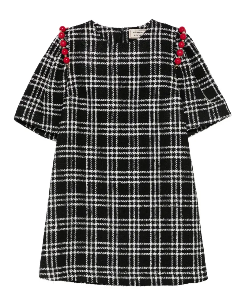 Alessandro Enriquez Minikleid mit Perlen - Schwarz Schwarz