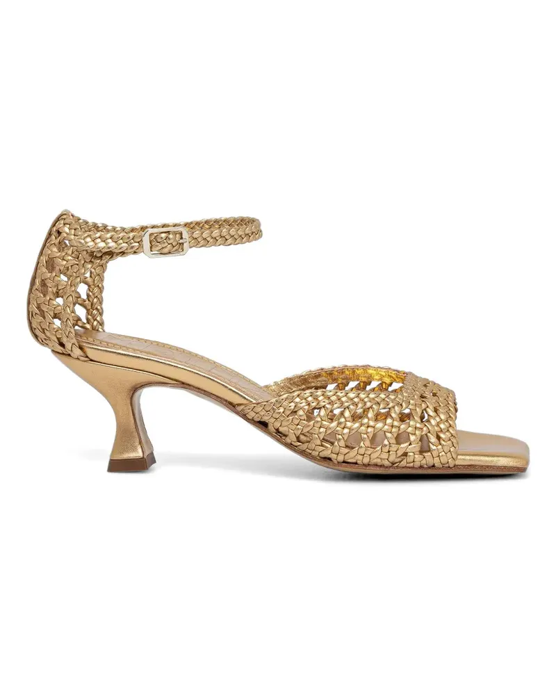 SOULIERS MARTINEZ Veronica woven leather sandals - Gelb Gelb