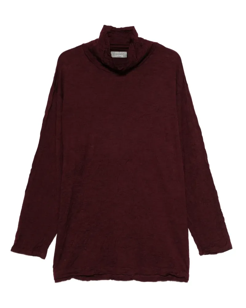 Yohji Yamamoto Strukturierter Pullover mit Stehkragen - Rot Rot
