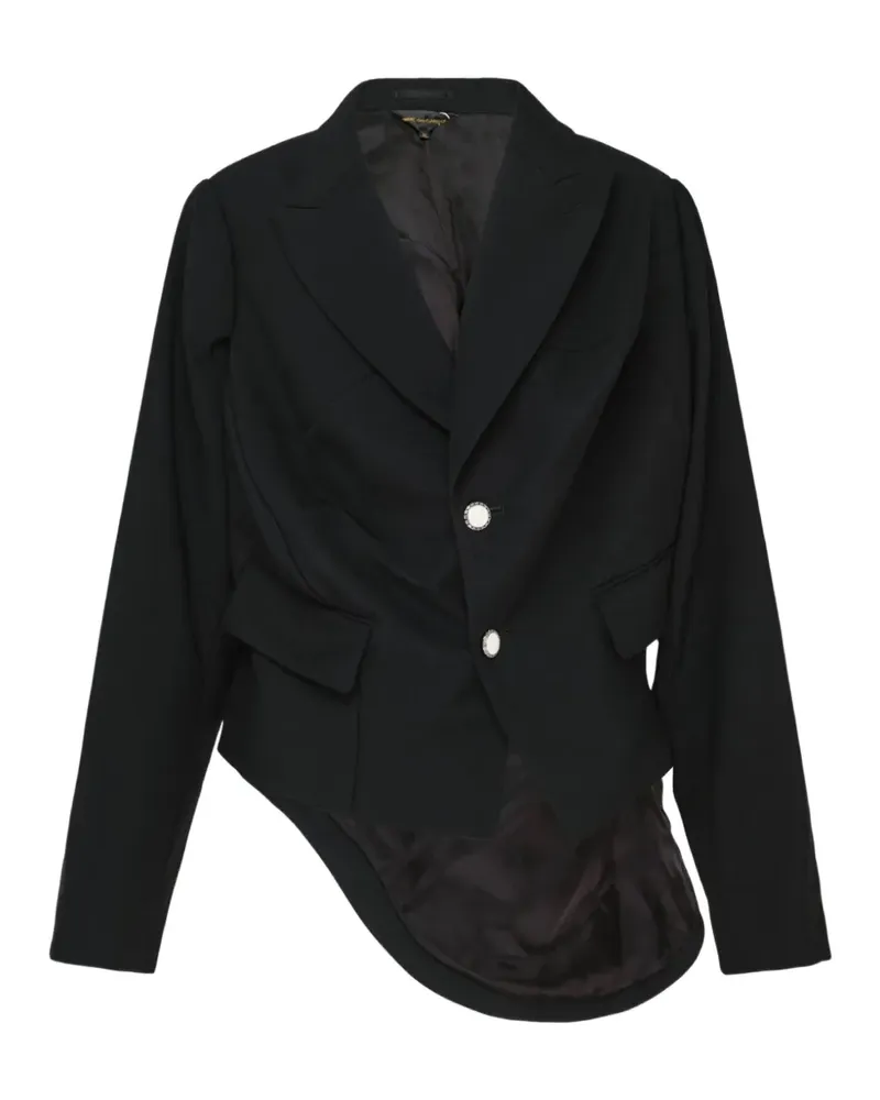 Comme des Garçons asymmetric deconstructed blazer - Schwarz Schwarz