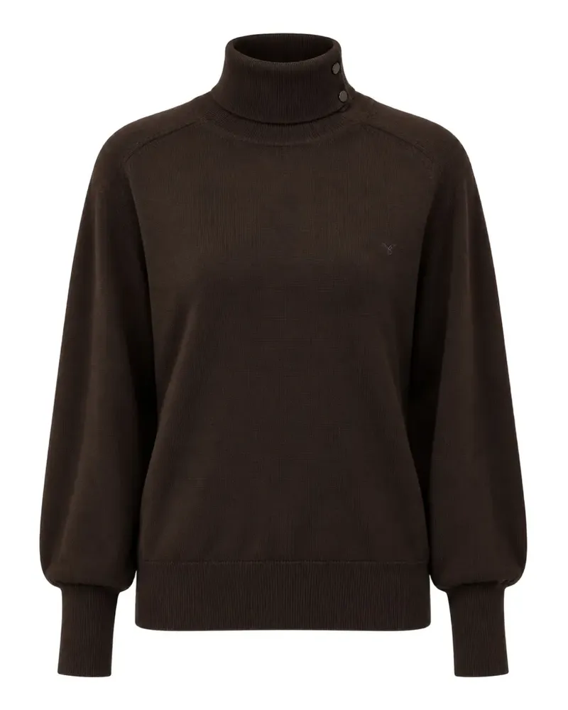 Liu Jo roll-neck button-detail sweater - Braun Braun