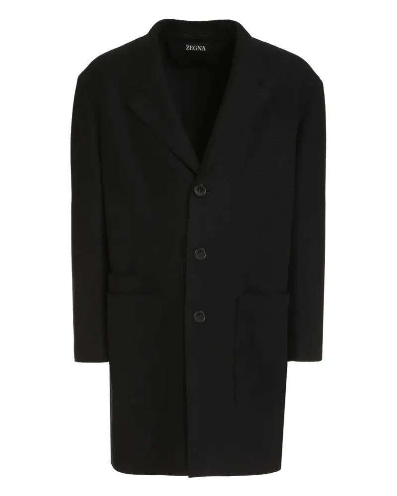 Ermenegildo Zegna Einreihiger Mantel - Schwarz Schwarz
