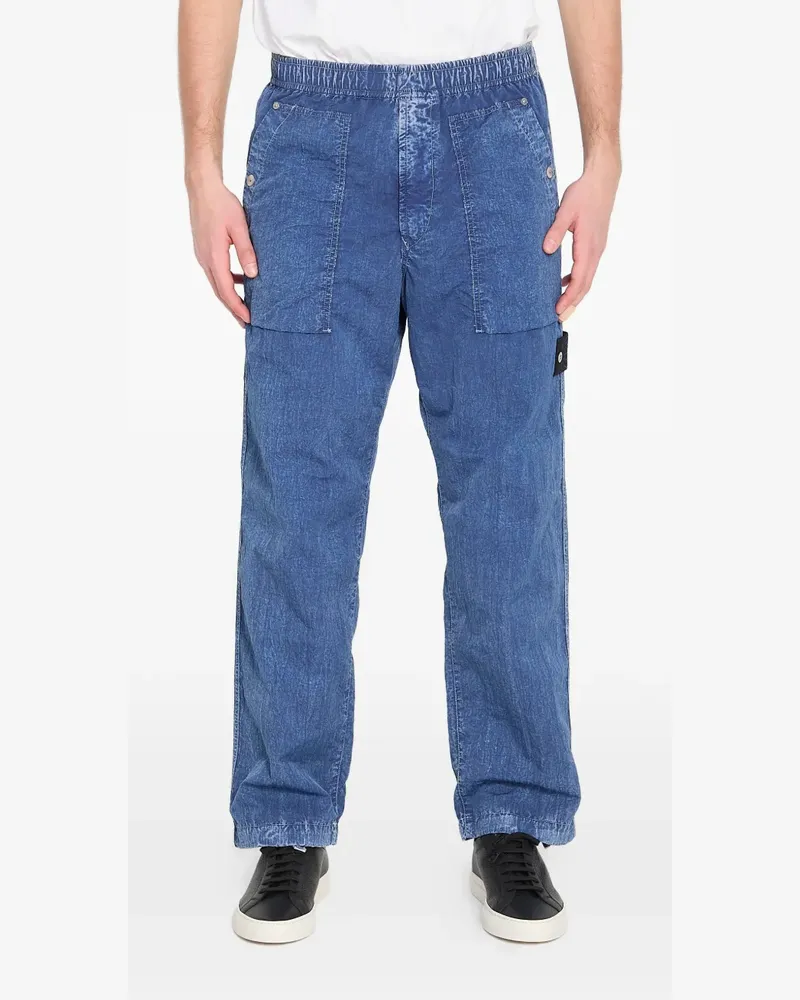 Stone Island elasticated wide trousers - Blau Blau