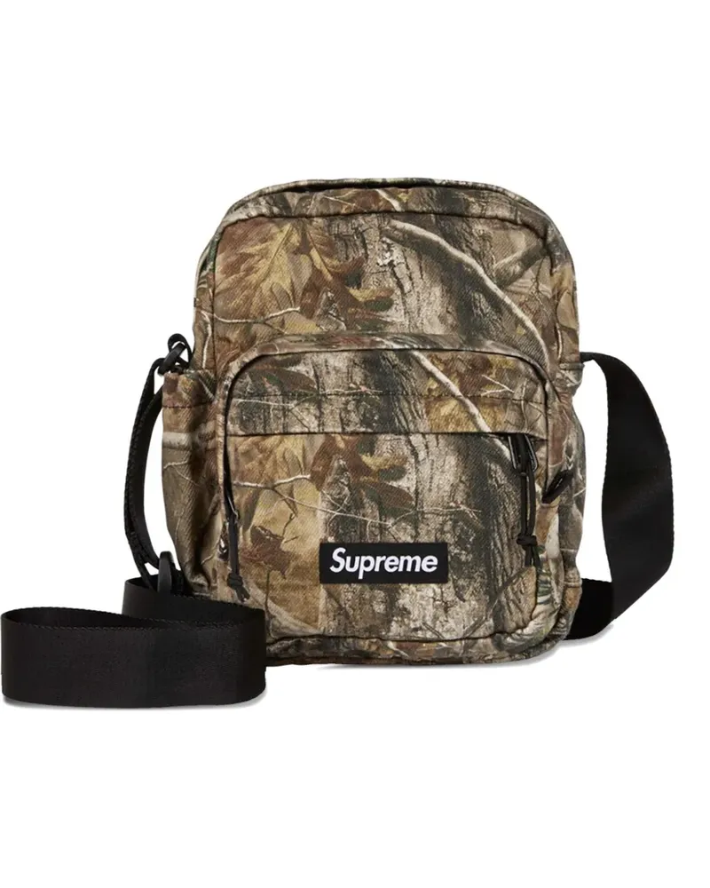 Supreme Being mini denim "Camo" messenger bag - Braun Braun