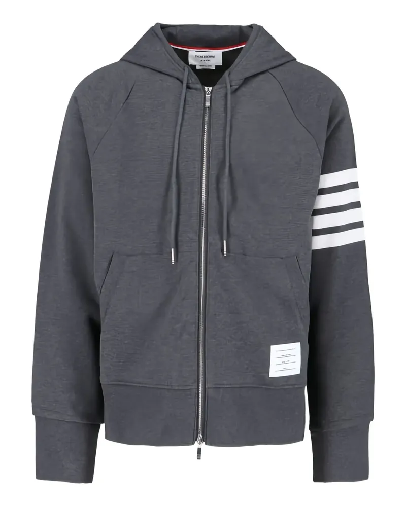 Thom Browne Kapuzenjacke mit Streifen - Grau Grau