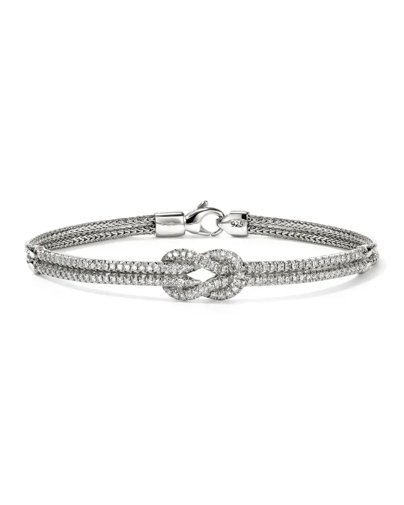 John Hardy Love Knot Armband aus Sterlingsilber mit Diamanten Silber