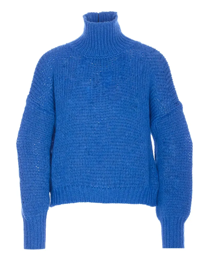 Roberto Collina Langärmeliger Rollkragenpullover - Blau Blau