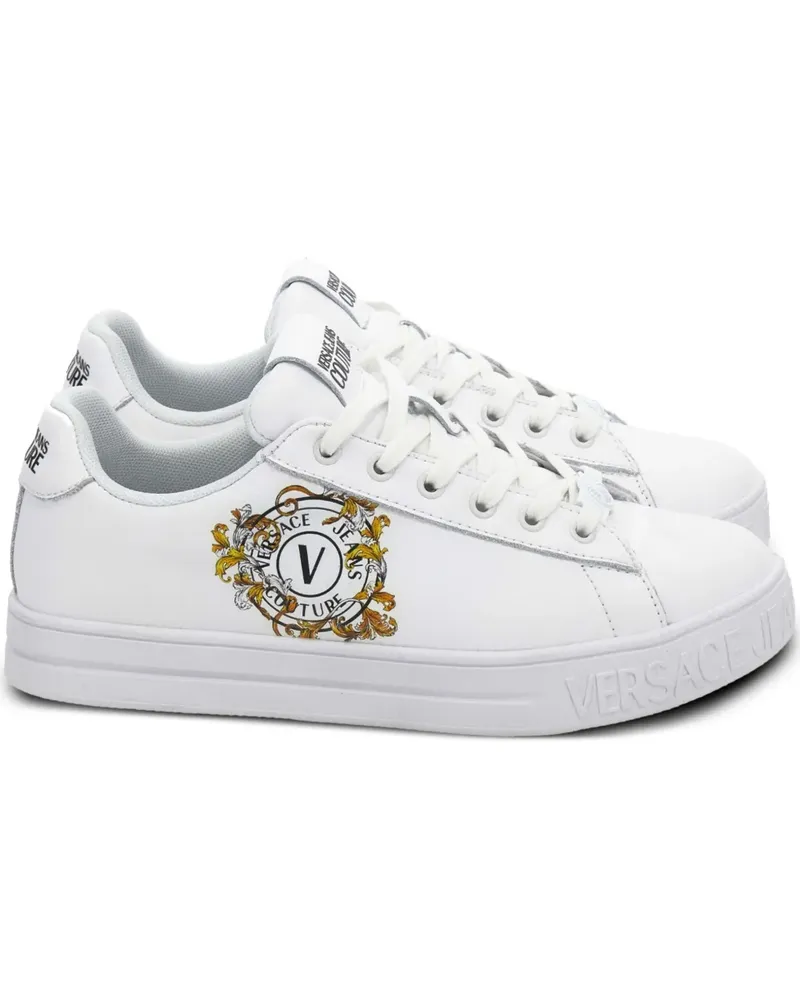Versace Jeans Sneakers mit Logo-Print - Weiß Weiß