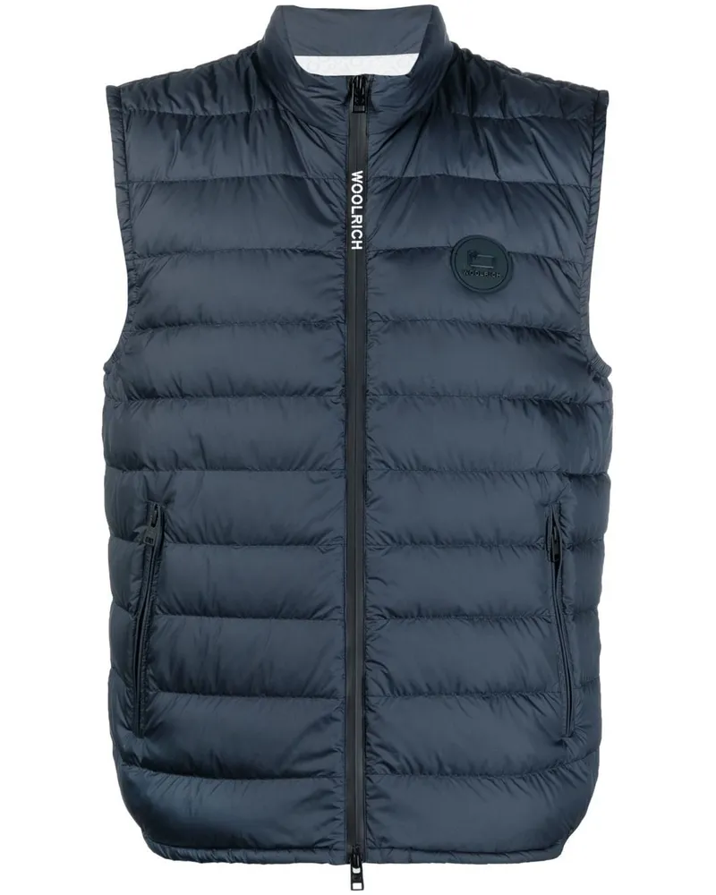 Woolrich Gefütterte Weste mit Logo-Patch - Blau Blau