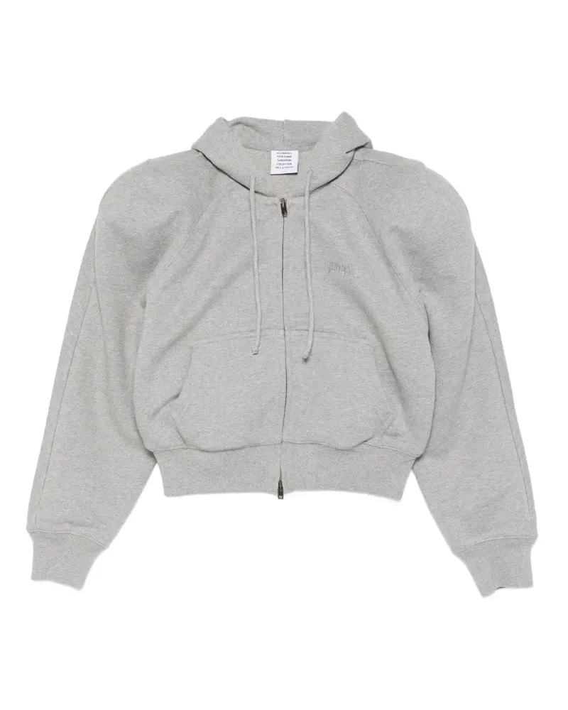 VETEMENTS jersey zip hoodie - Grau Grau