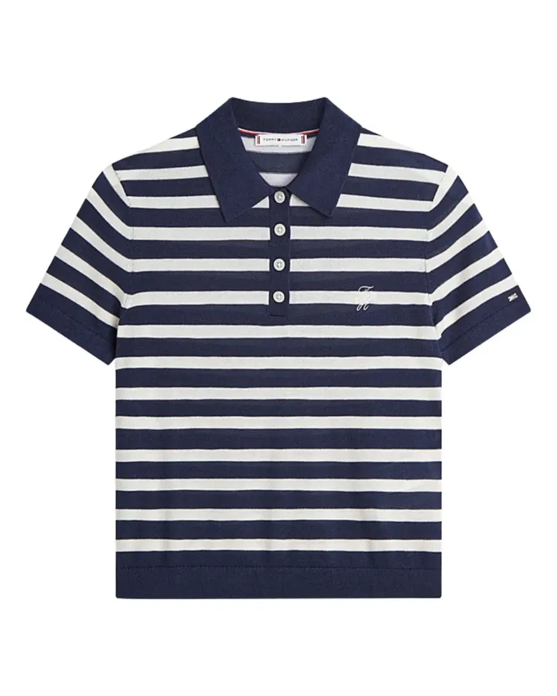 Tommy Hilfiger Gestreiftes Polo-Top - Blau Blau