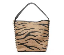 Shopper mit Tigerstreifen - Braun