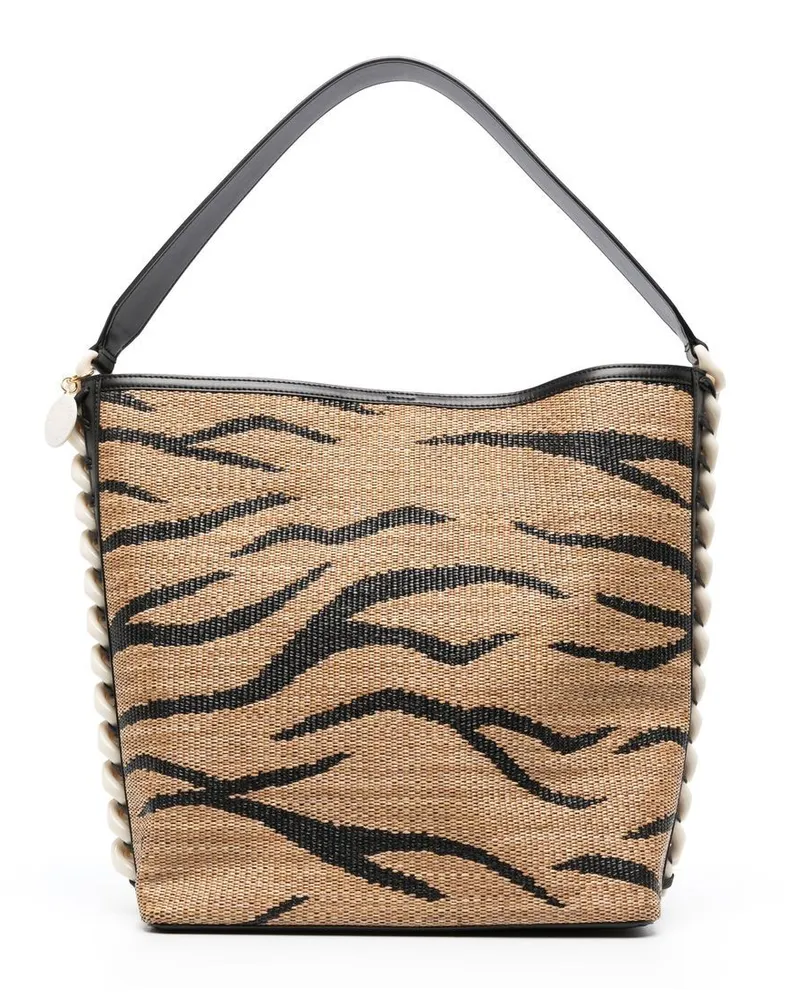 Stella McCartney Shopper mit Tigerstreifen - Braun Braun