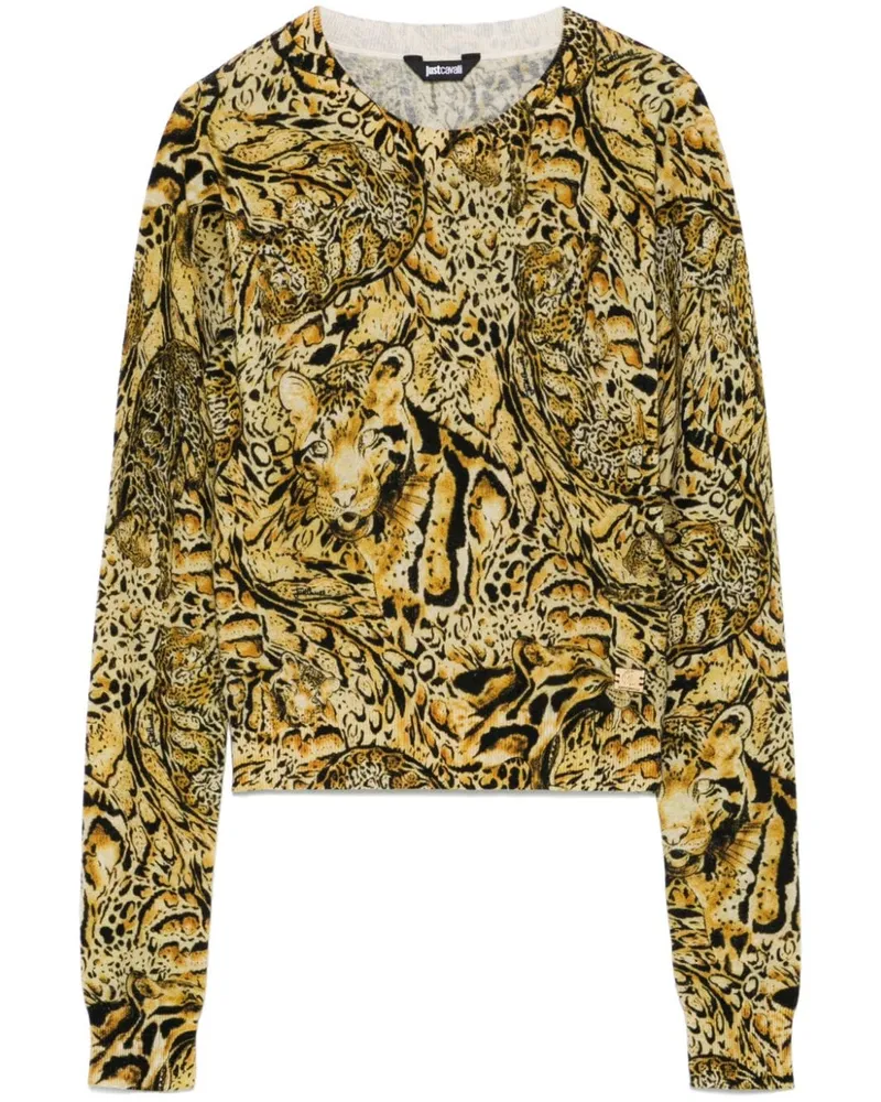 Just Cavalli Pullover mit Leoparden-Print - Nude Nude