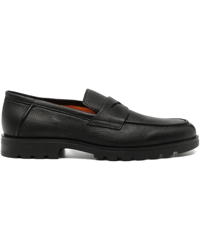 Santoni leather penny loafer - Schwarz Schwarz