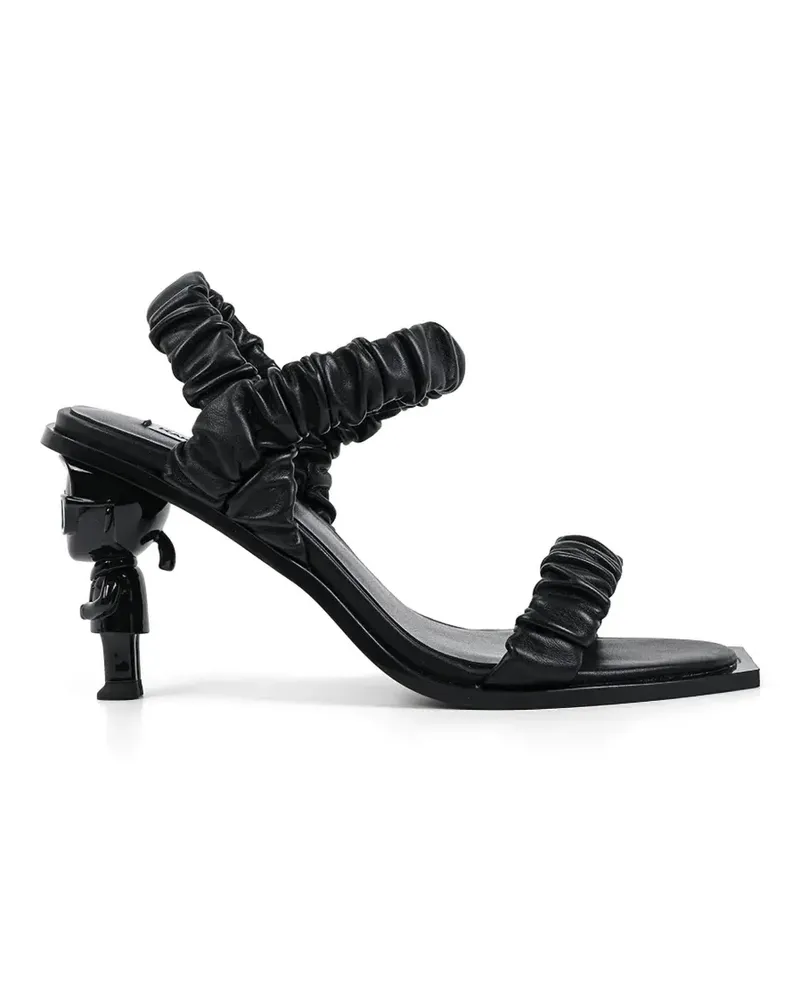 Karl Lagerfeld leather heeled sandals - Schwarz Schwarz
